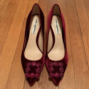 Karl Lagerfeld 3 1/2 in Stack Heels